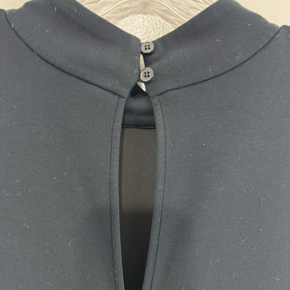 Spanx AirEssentials Mock Neck Striped Track Jumpsuit Very Black Wide Leg Size 2X - Picture 6 of 14